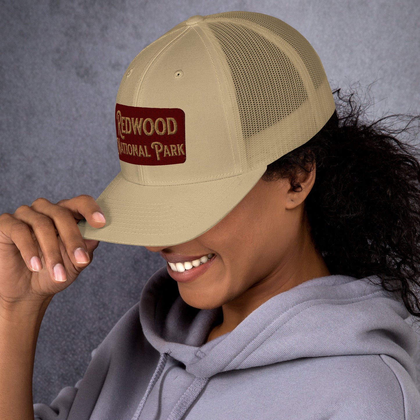 Redwood Embroidered National Park Sign Hat Trucker Cap