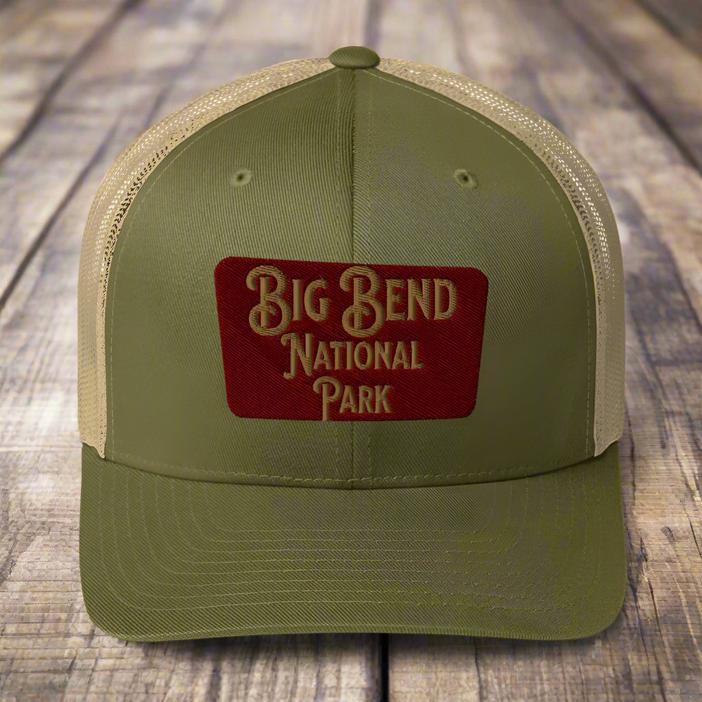 Big Bend Embroidered National Park Sign Trucker Hat