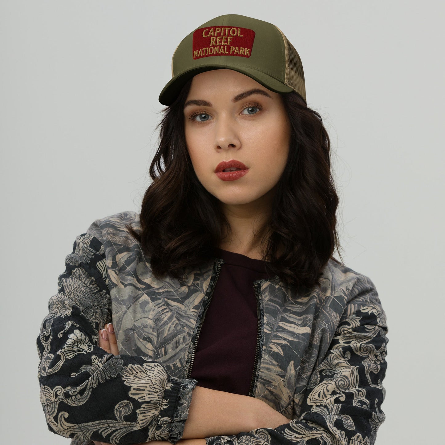 Capitol Reef National Park Sign Embroidered Trucker Hat