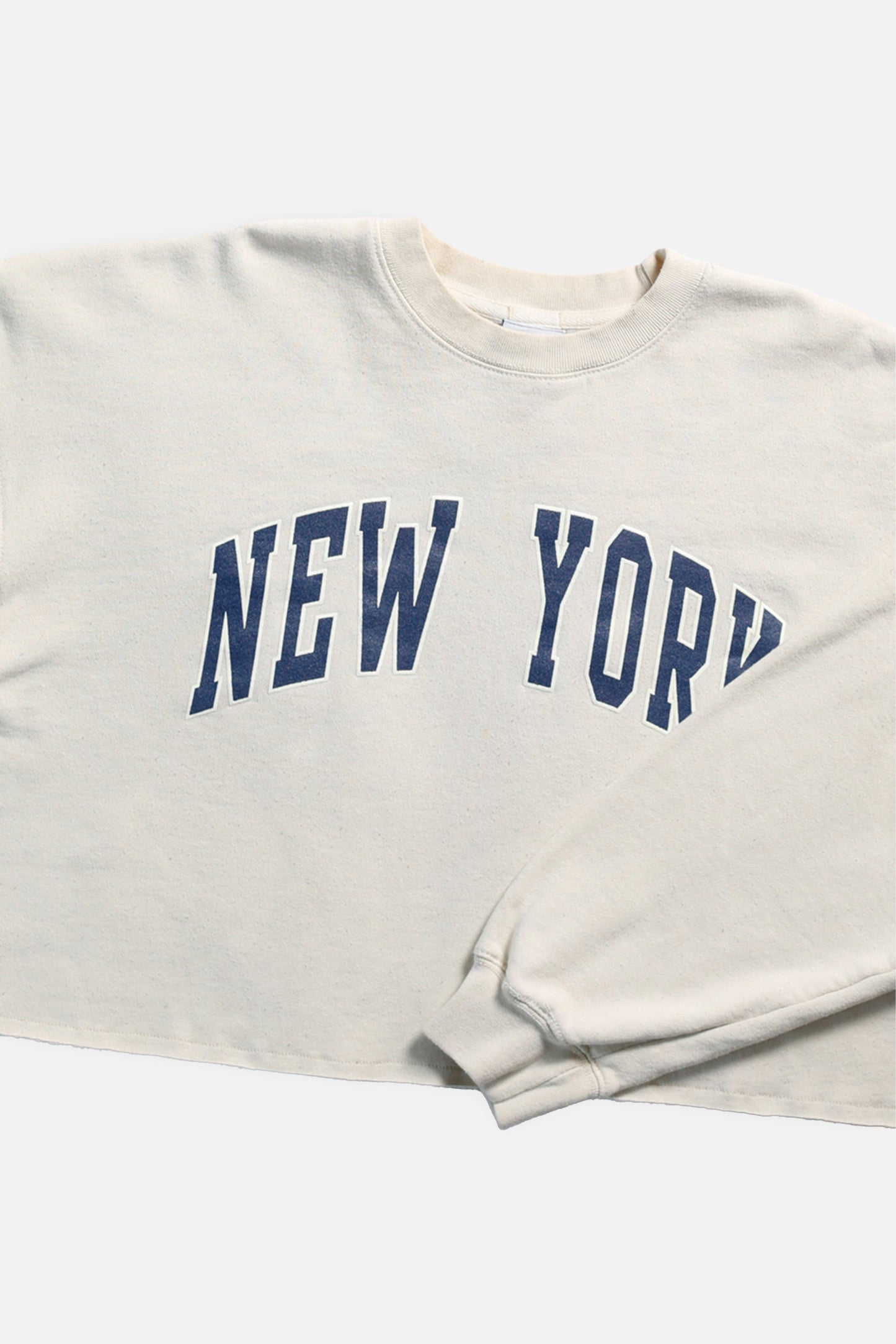 Rework New York Raw Crop Sweatshirt - XXL