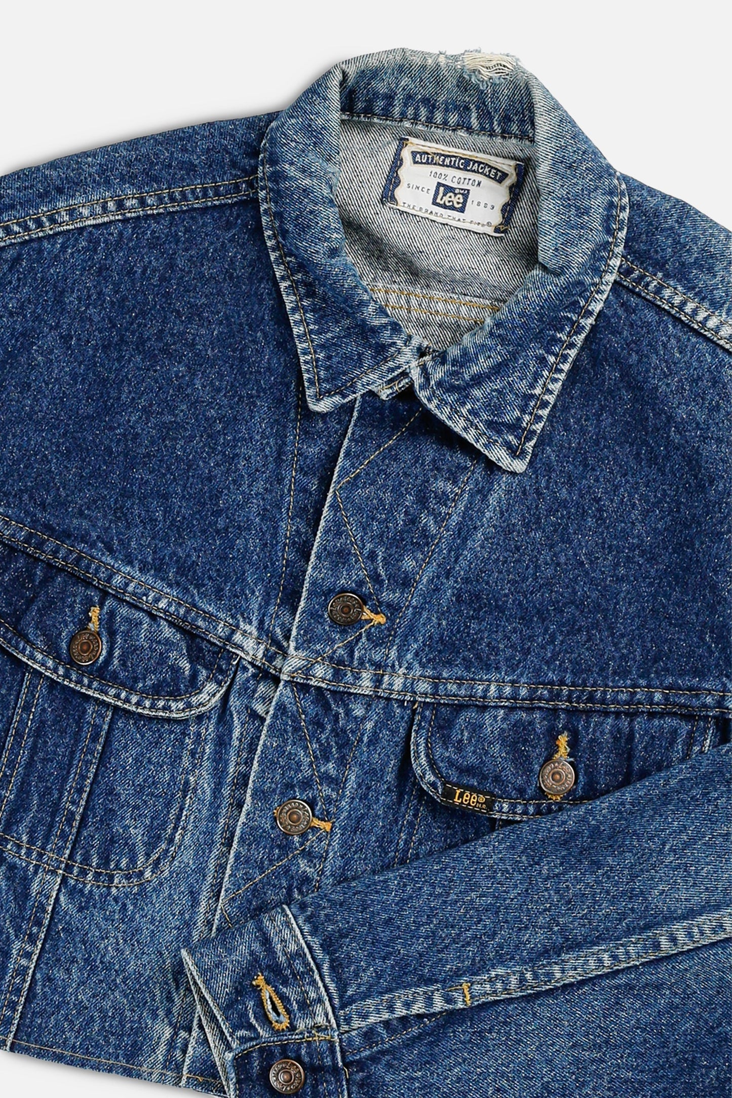 Rework Vintage Lee Crop Denim Jacket - L