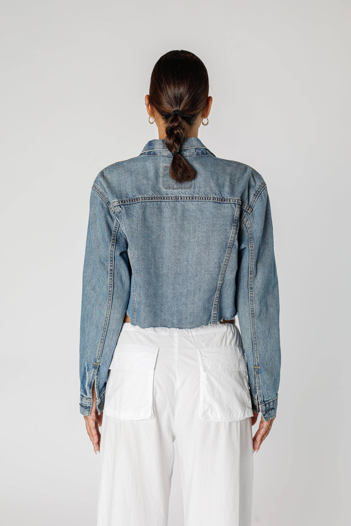 Rework Vintage Levi's Crop Denim Jacket - M