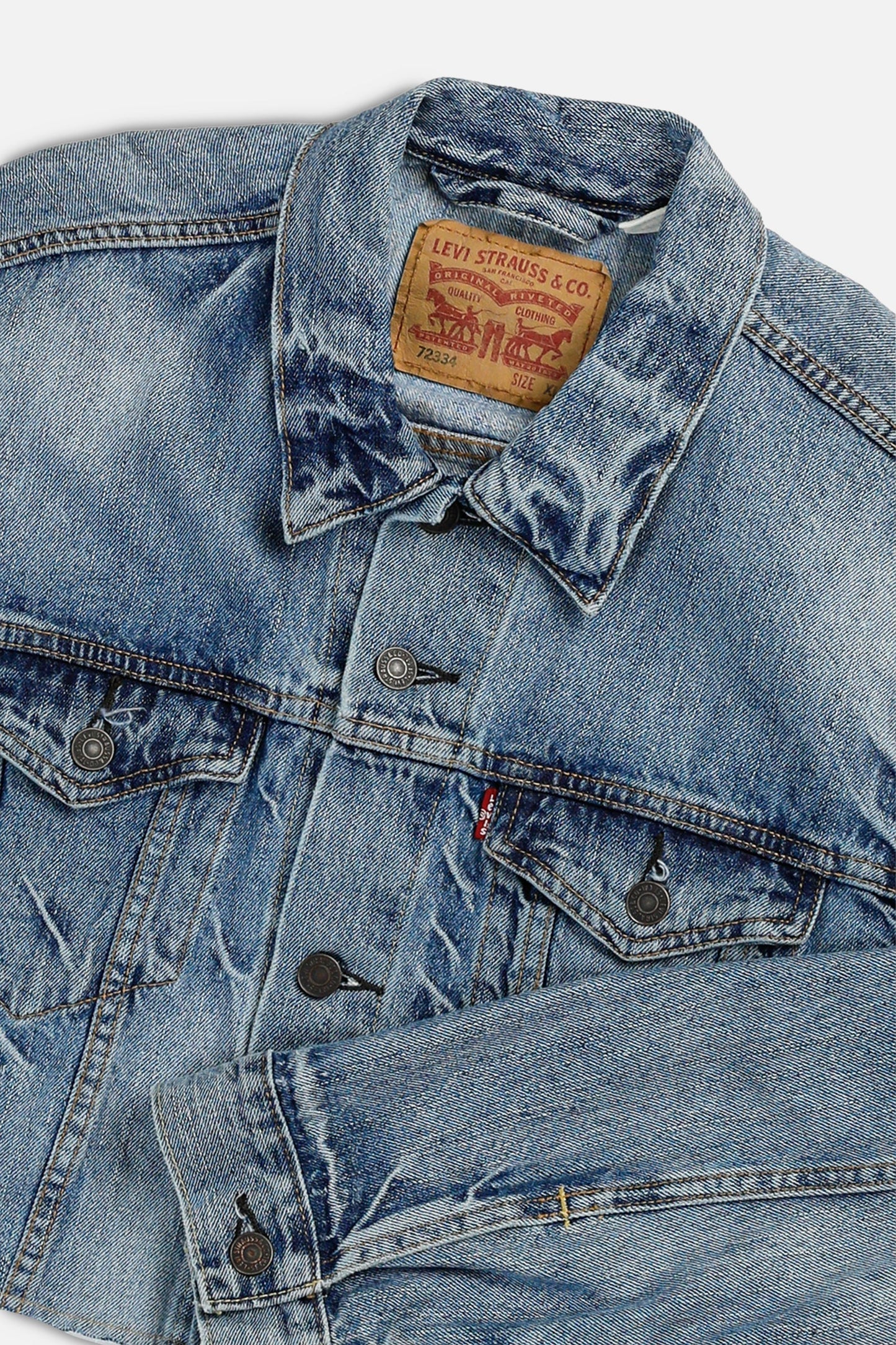 Rework Vintage Levi's Crop Denim Jacket - XL