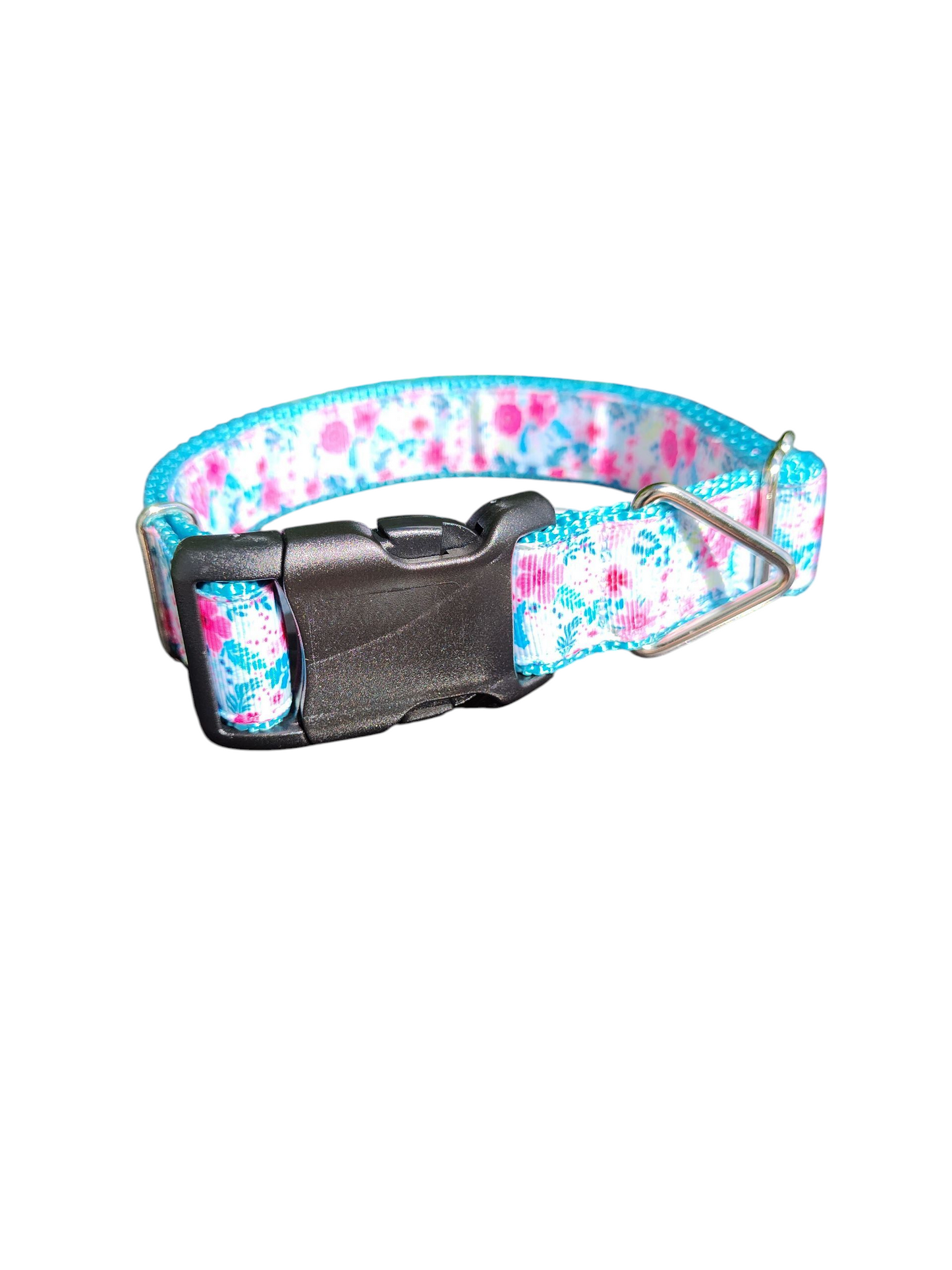 Bright Floral Nylon Dog Collar
