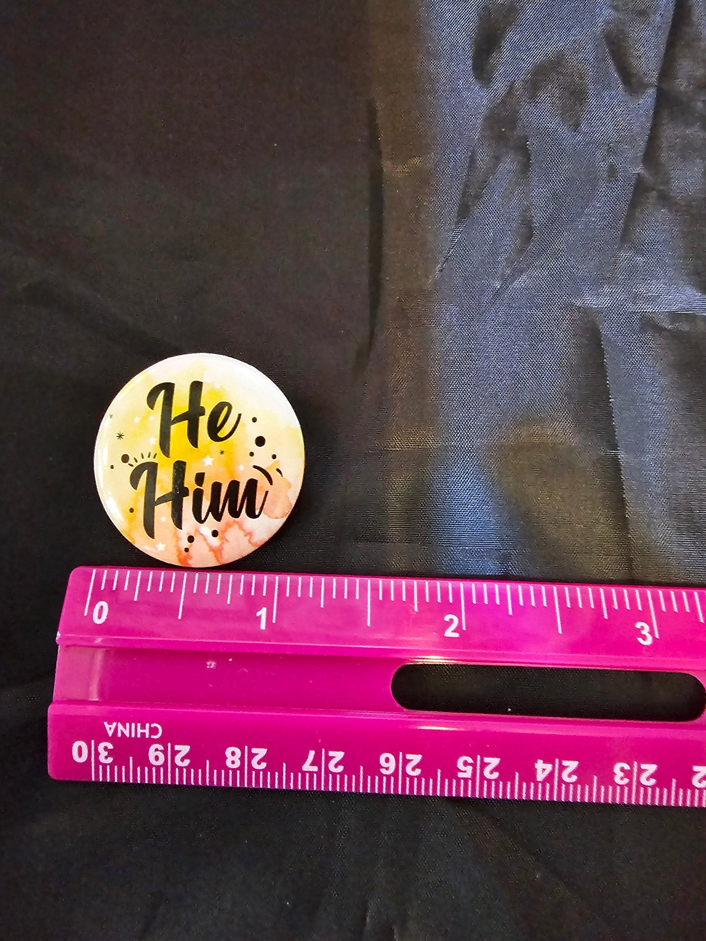 Pronoun button - He, Him