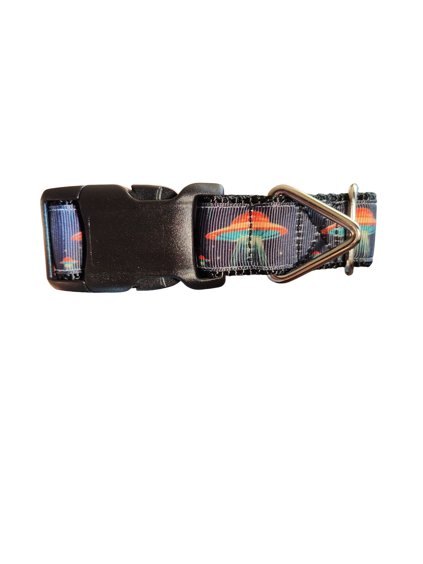 Orange UFO Nylon Dog Collar