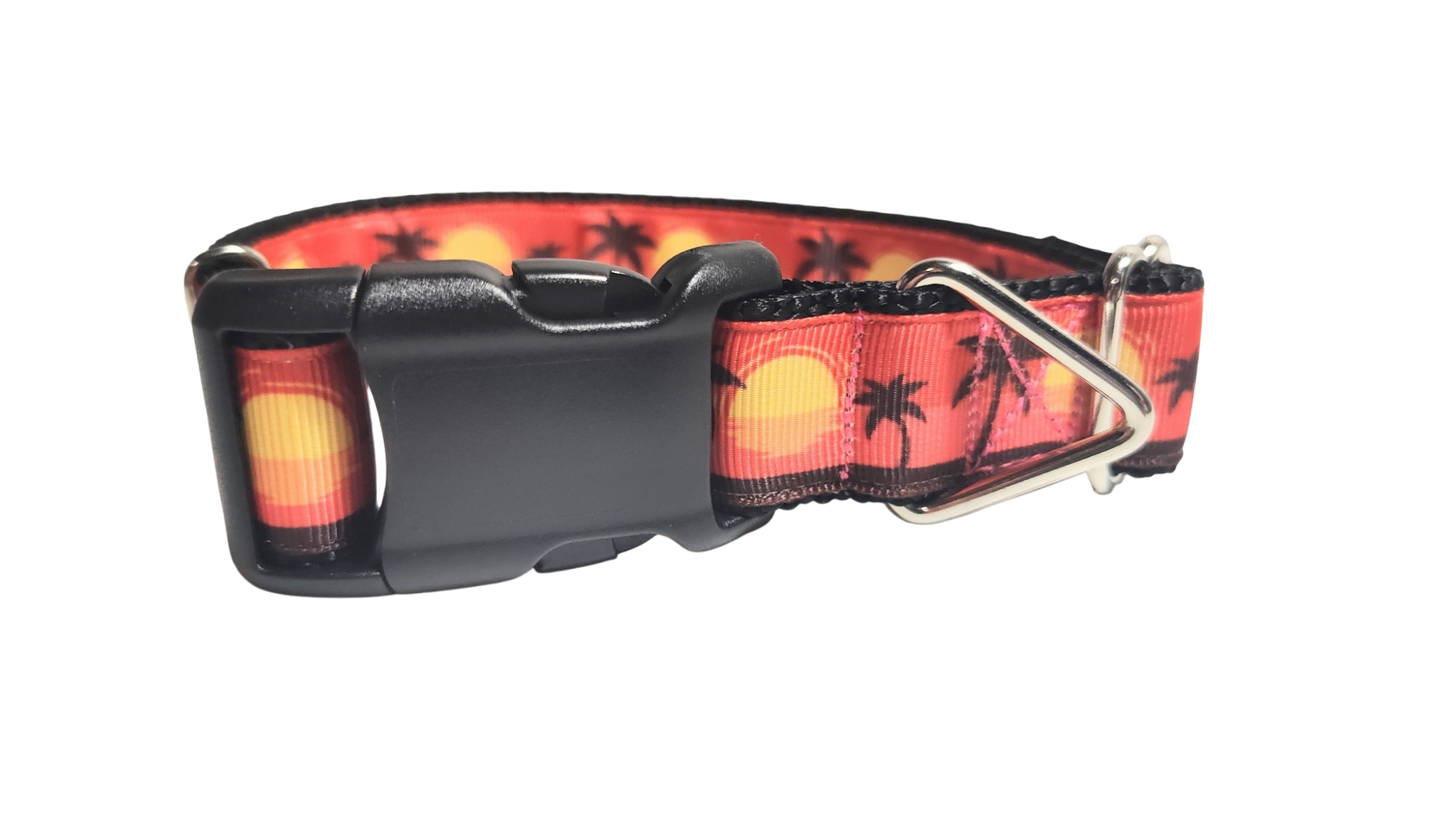 Beach Sunsets Nylon Dog Collar