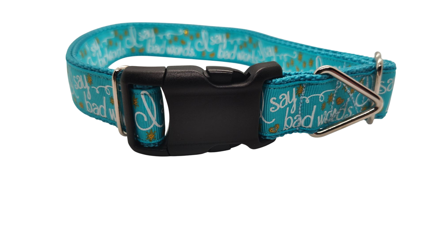 I Say Bad Words Nylon Dog Collar