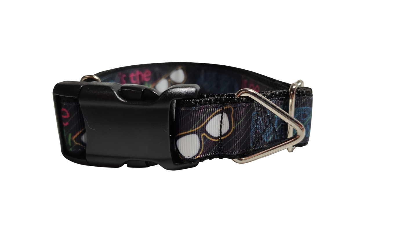 Nerd Is The Word Nylon Dog Collar