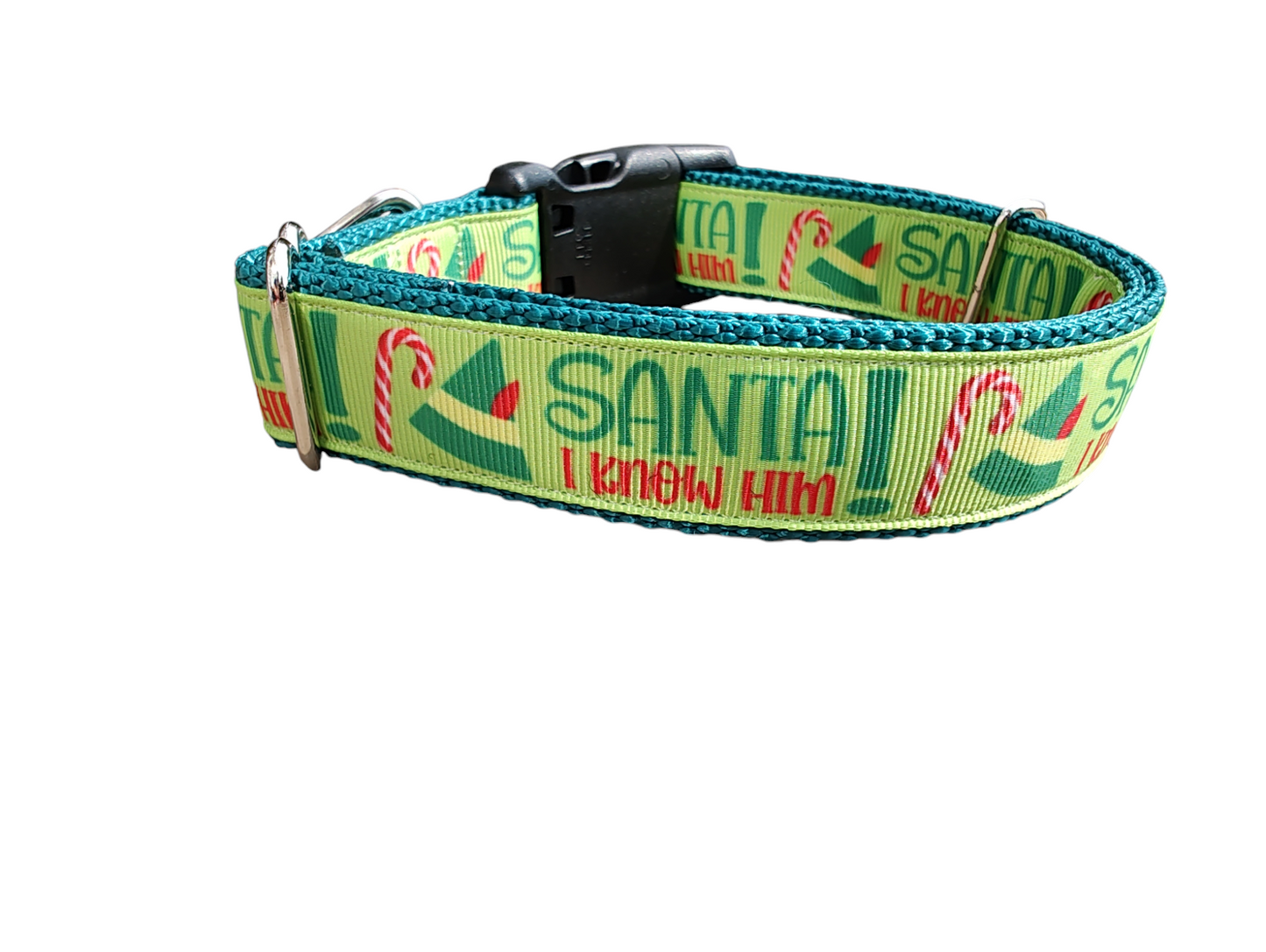 Santa I Know Him! Christmas Nylon Dog Collar