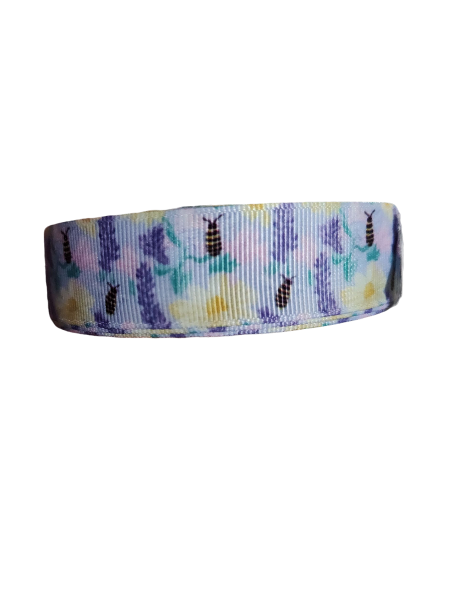 Lavender Bees Nylon Dog Collar