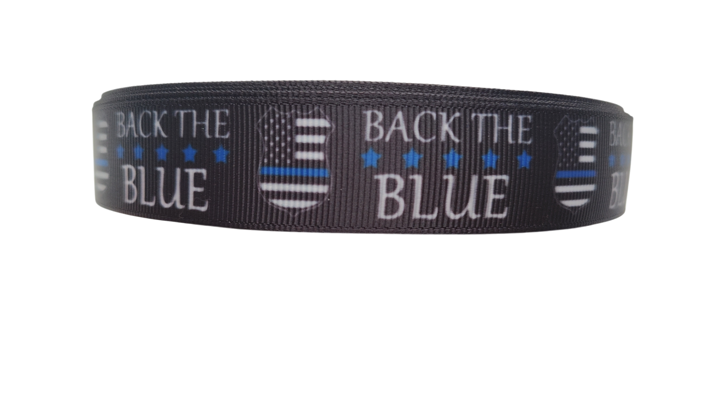 Back the Blue Nylon Dog Collar