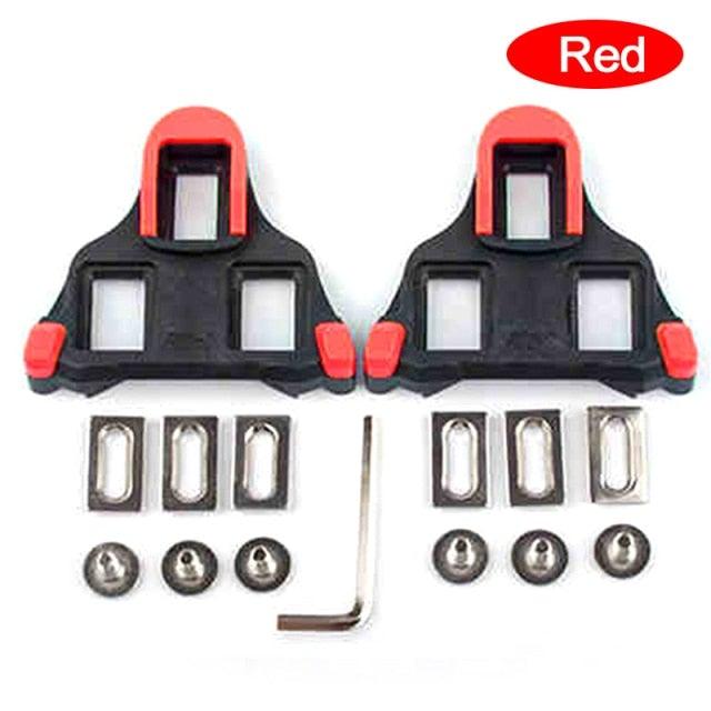 Road Bike Cycling Shoe Pedal Cleats Bicycle Accessories Road Bike Cleats For Cleats- Indoor Outdoor Spin Cycling Pedals Cleat & Bicycle Clips Set