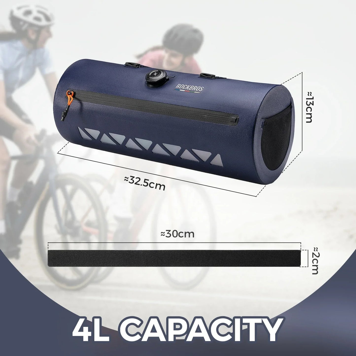 Road-to-Sky Bike Handlebar Bag 4L Waterproof for Road Gravel Bikes