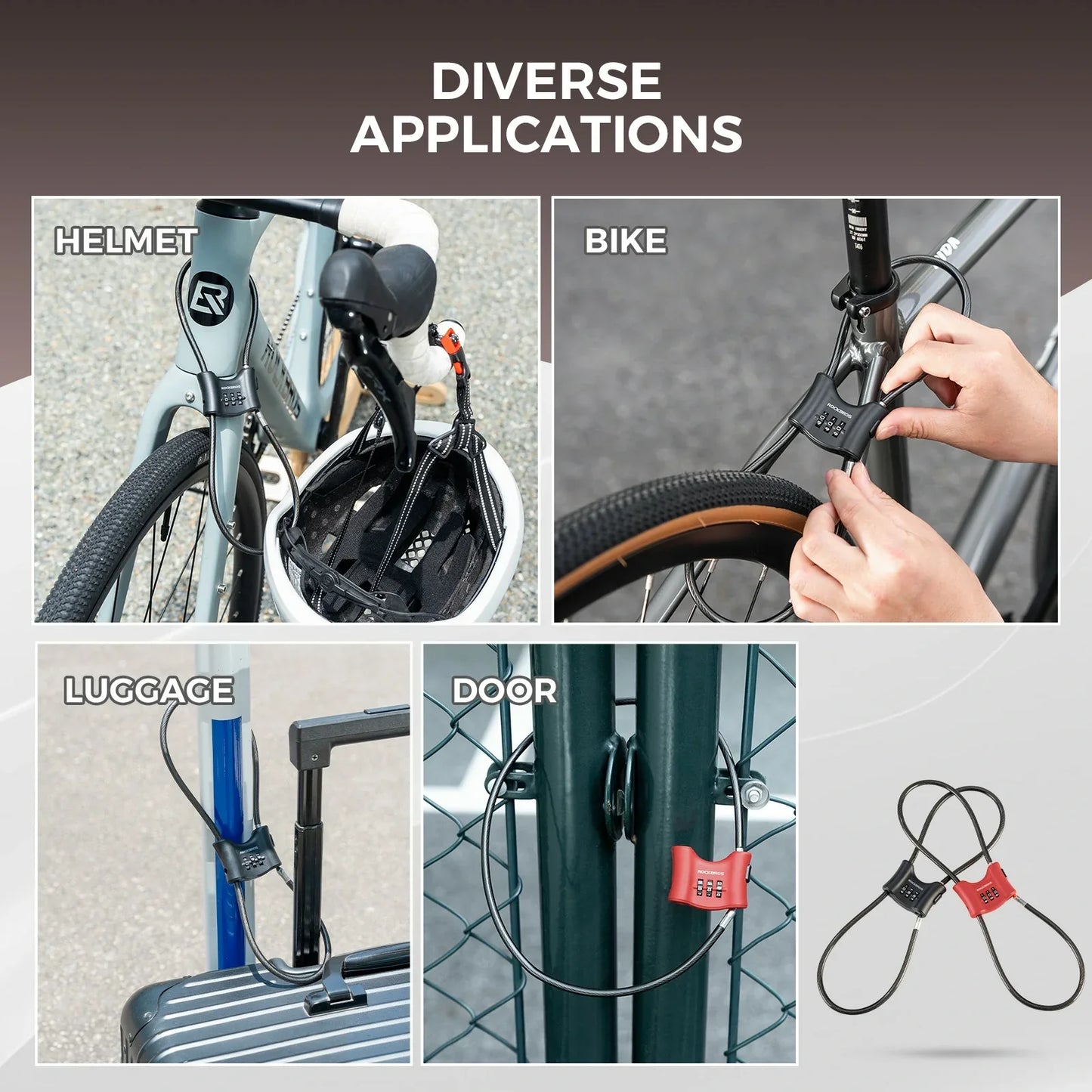 Bicycle Lock with 5.5 mm Steel Cable