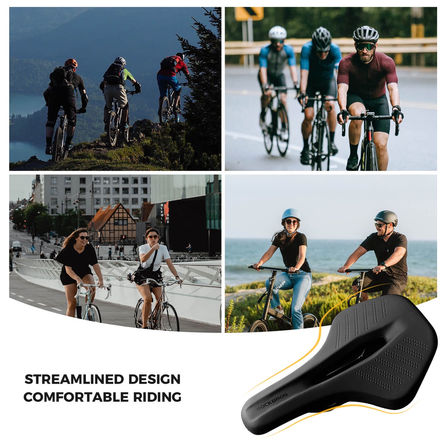 ROCKBROS Bike Saddle Breathable Comfort