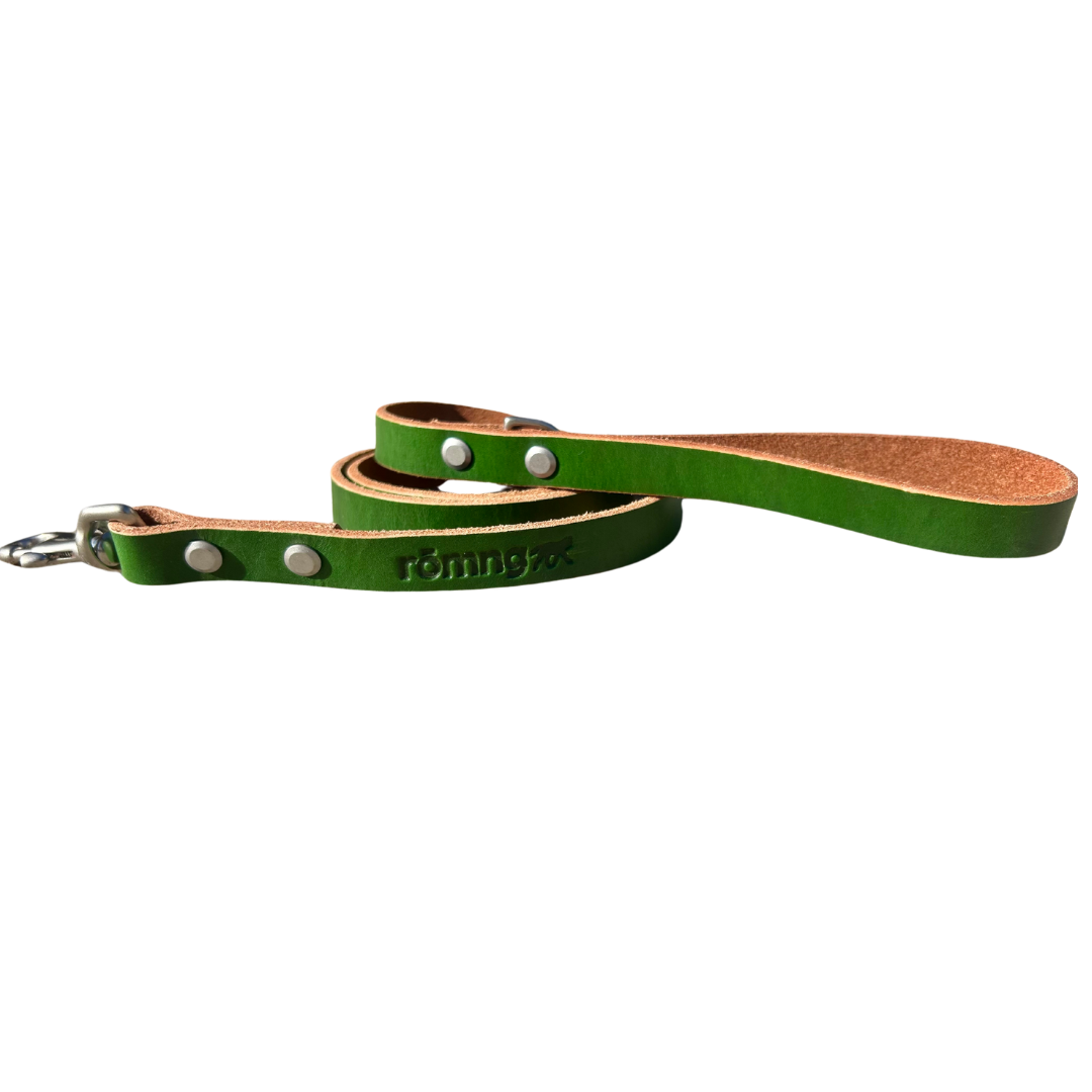 48" Genuine Leather Dog Leashes - Made in USA