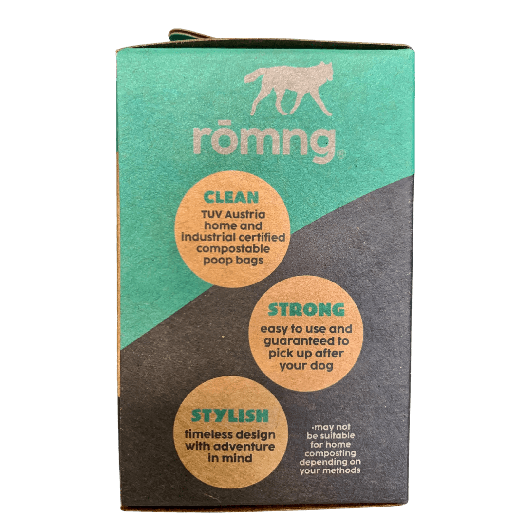 Compostable Dog Poop Bags + Bamboo Dispenser