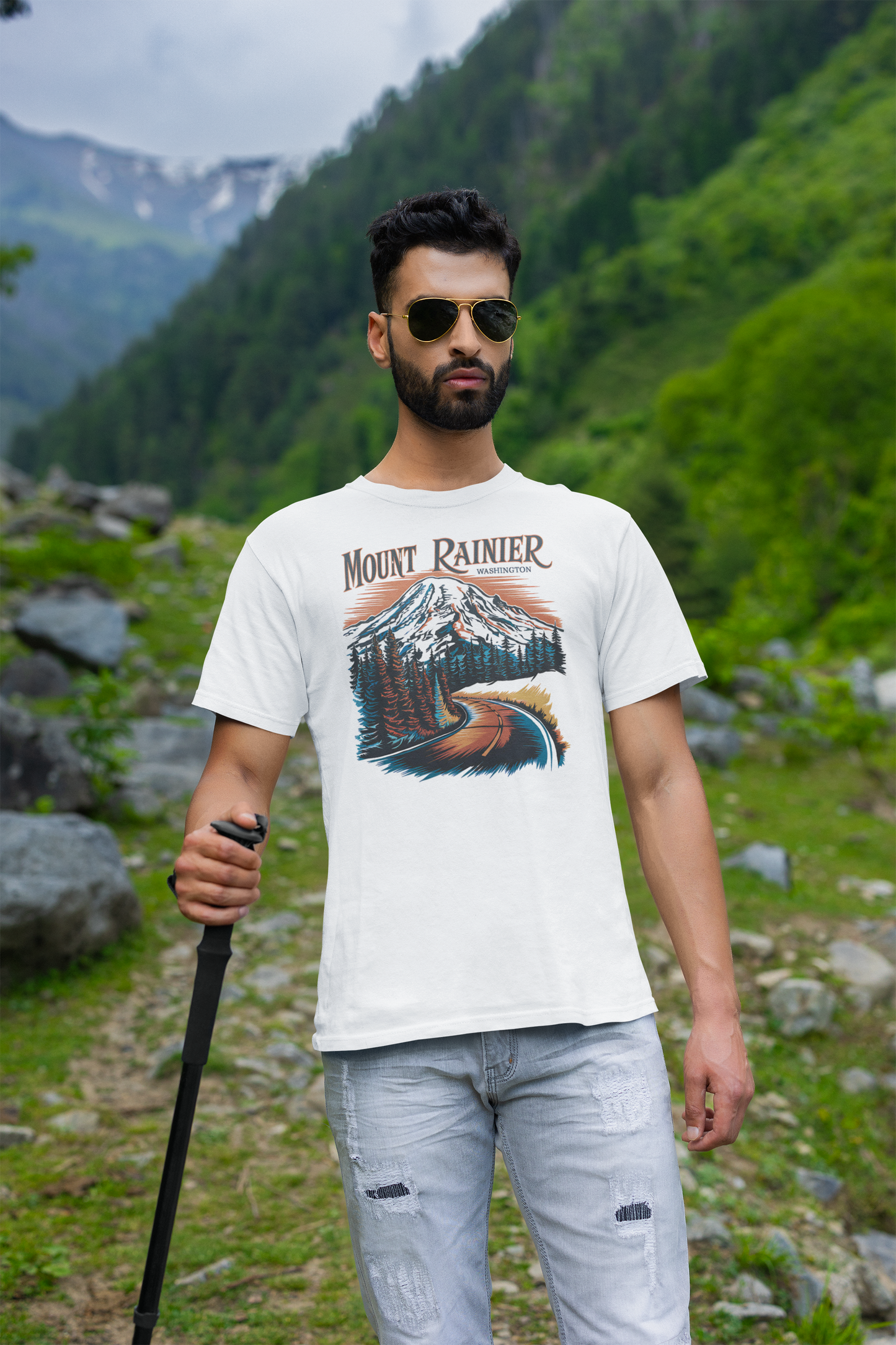 Mount Rainier Washington Unisex Fit Softstyle T-Shirt