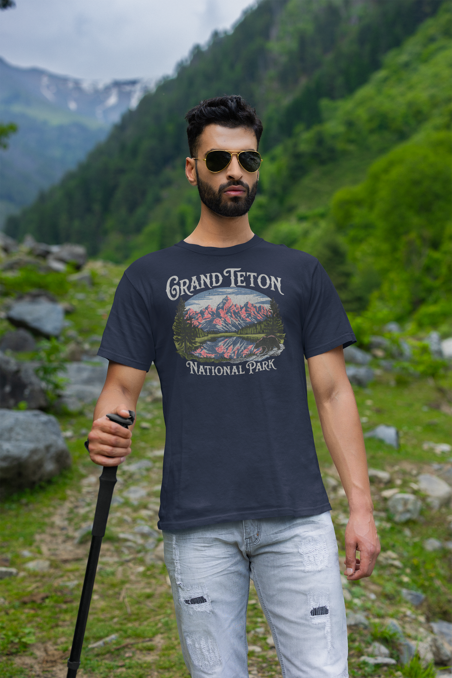 Grand Teton National Park Unisex Fit Soft Vintage T-Shirt