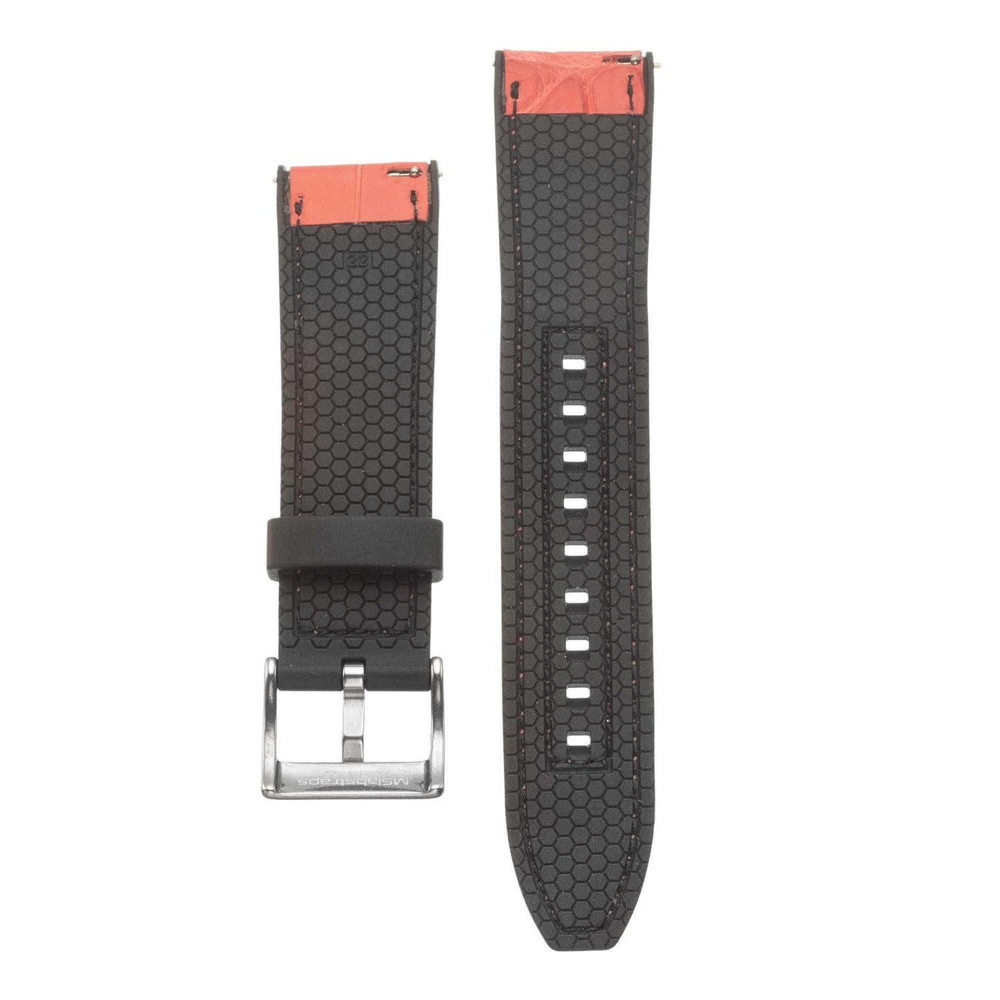 Rubber Pink Alligator Watch Band