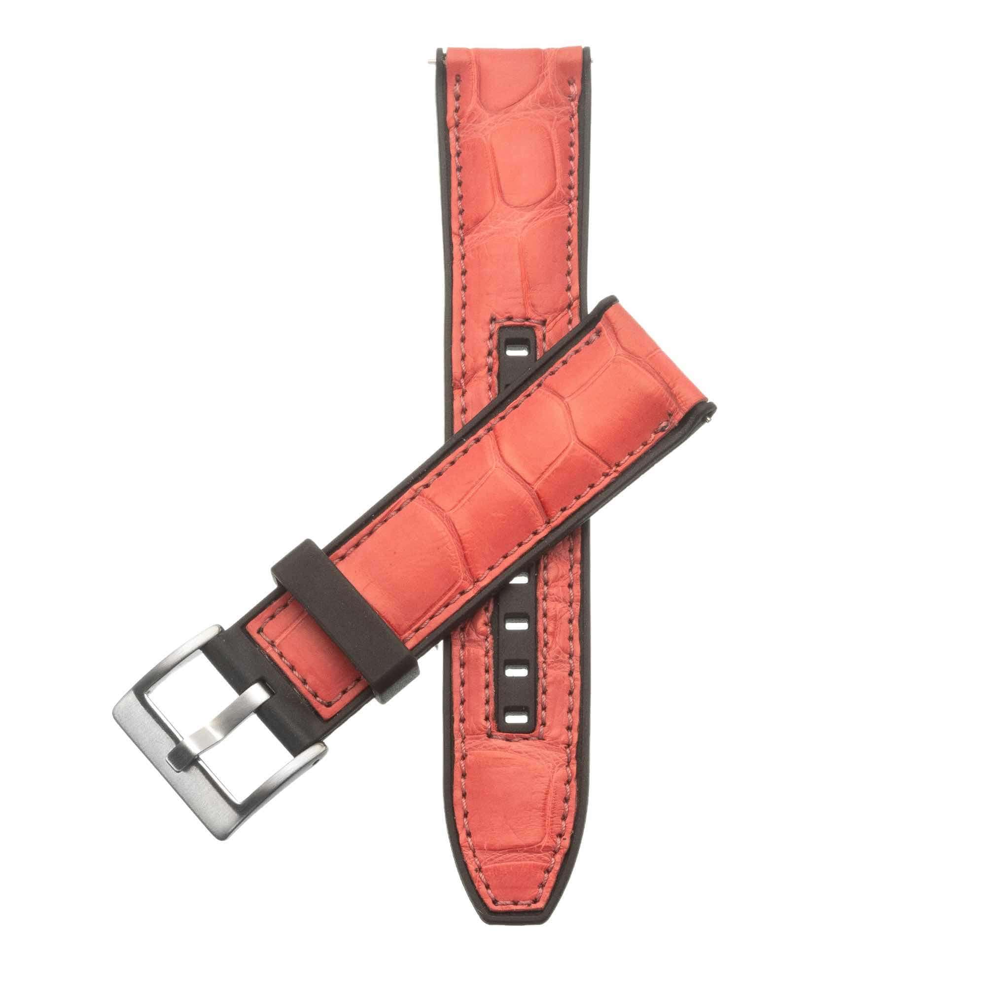 Rubber Pink Alligator Watch Band – Triathlete Store