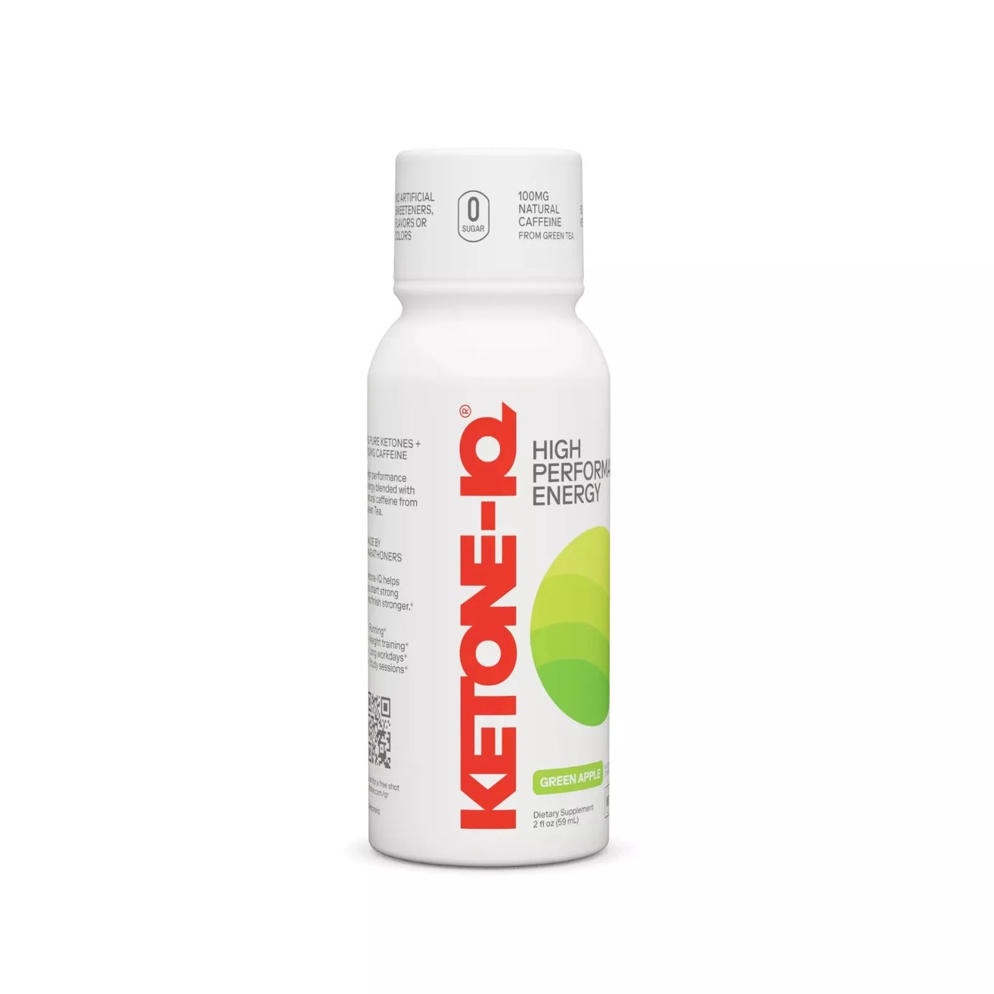 H.V.M.N. KETONE-IQ Shots w/ 100mg Caffeine 6 PACK of 2 Fl oz Bottles GREEN APPLE