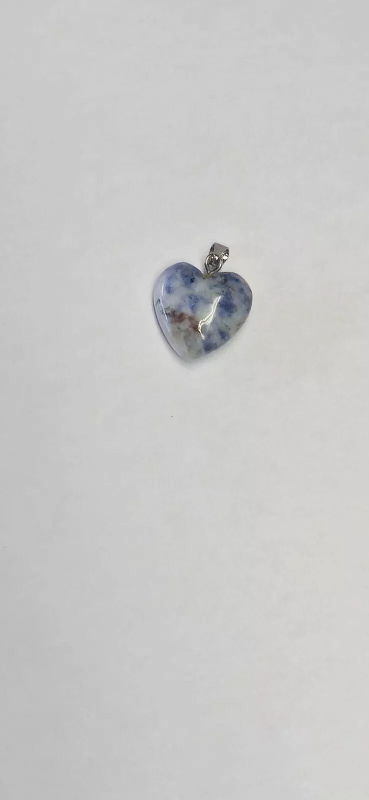 Blue And White Sodalite Heart Pendant