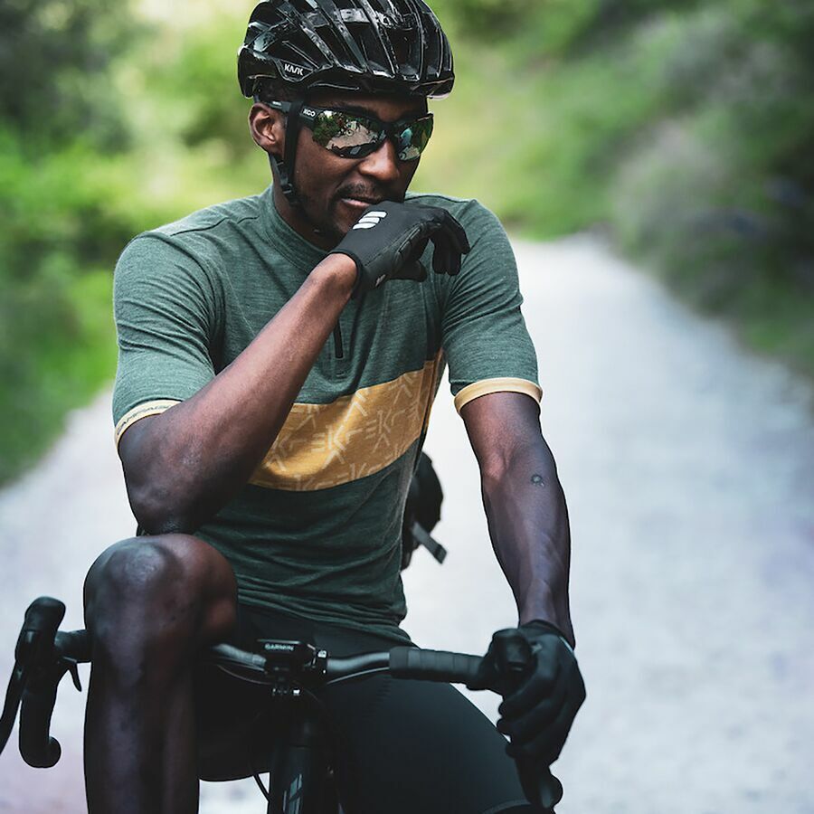 Campagnolo Ekar Genebe Gravel Wool Men's Cycling Jersey (Green) M, L, XL, 2XL