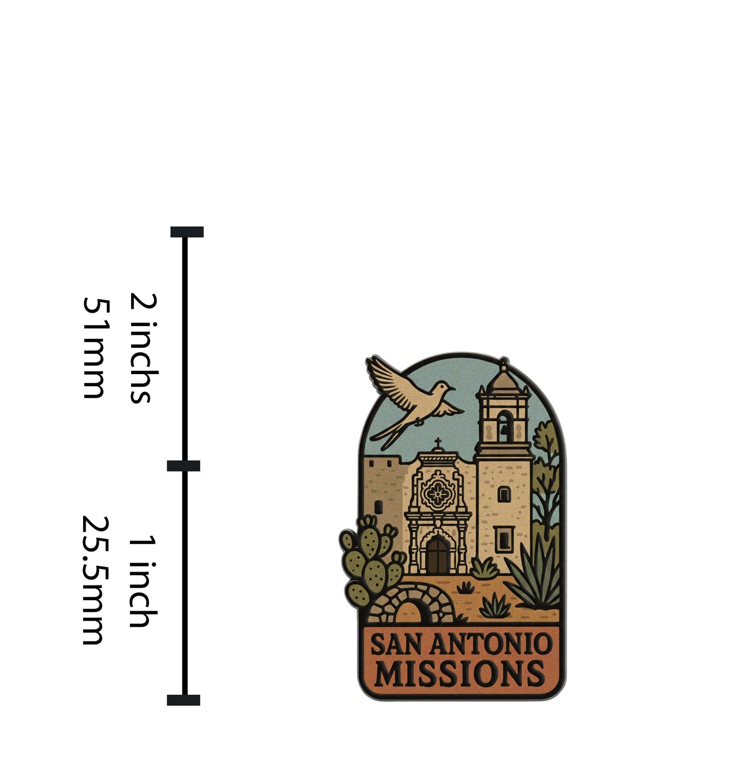 San Antonio Missions National Historical Park Pin - Texas Souvenir Pin