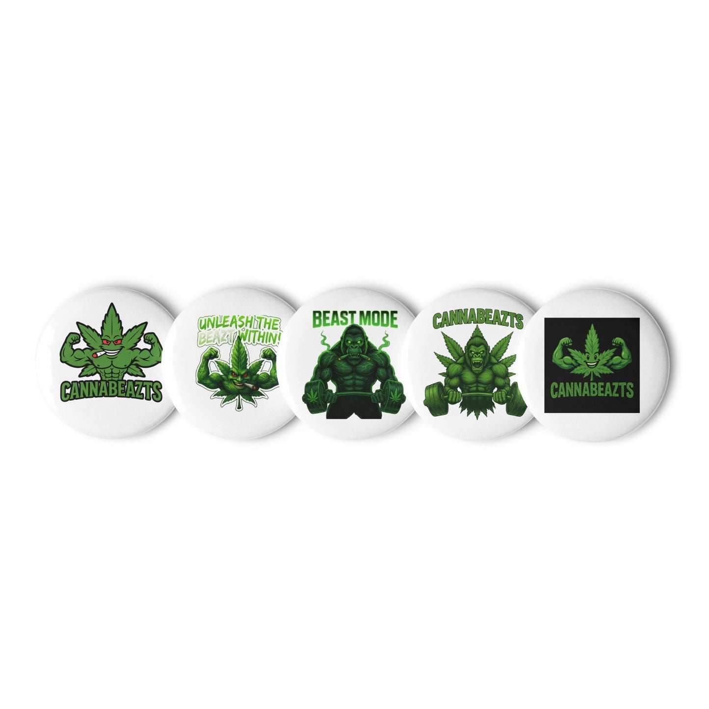 Set of pin buttons