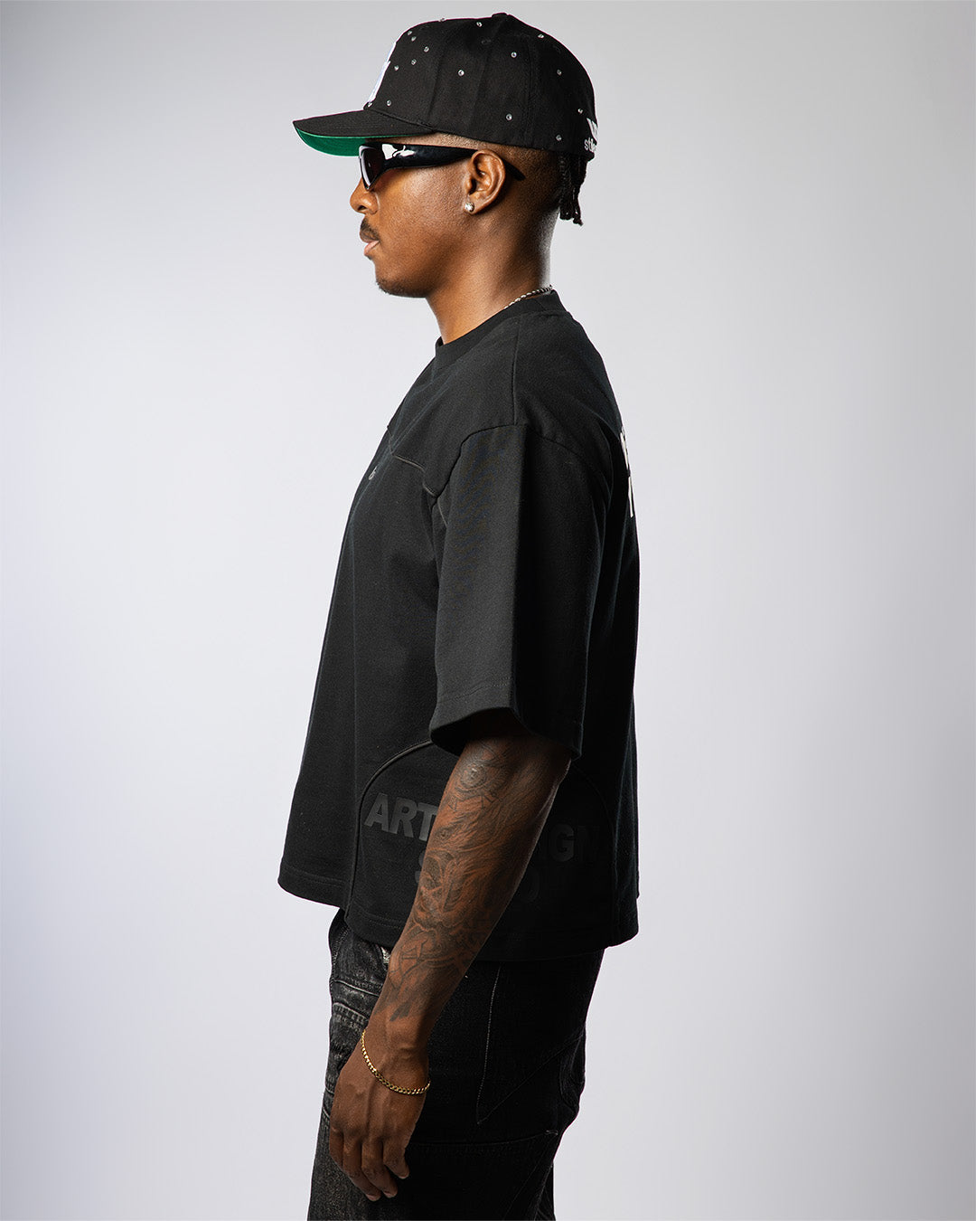 VISIONARY STATEMENT BOXY TEE ( BLACK )
