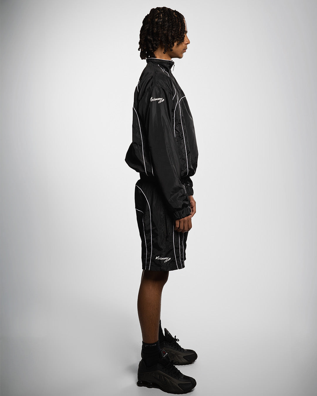 “RADIANT AURA” NYLON TRACK JACKET (NIGHT PULSE)