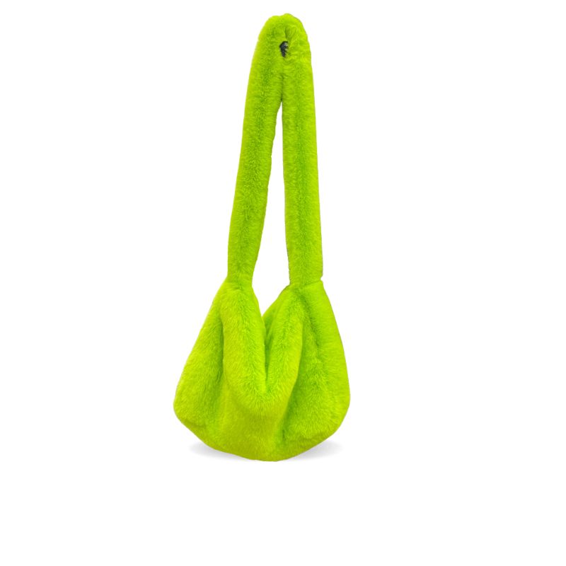 Small Messenger Bag With Colorful Faux Fur