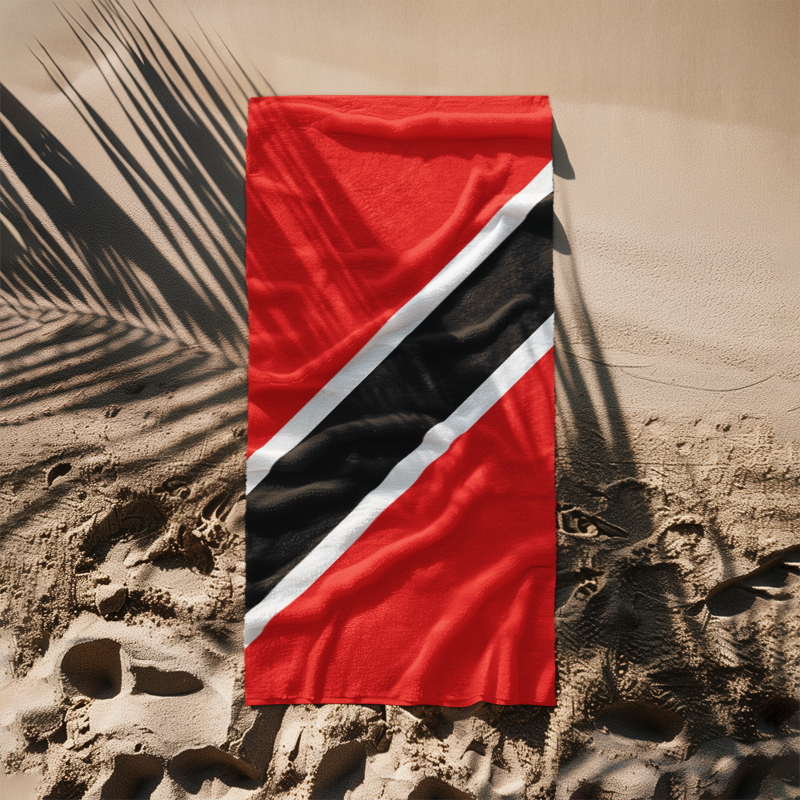 Trinidad and Tobago Flag Beach Towel