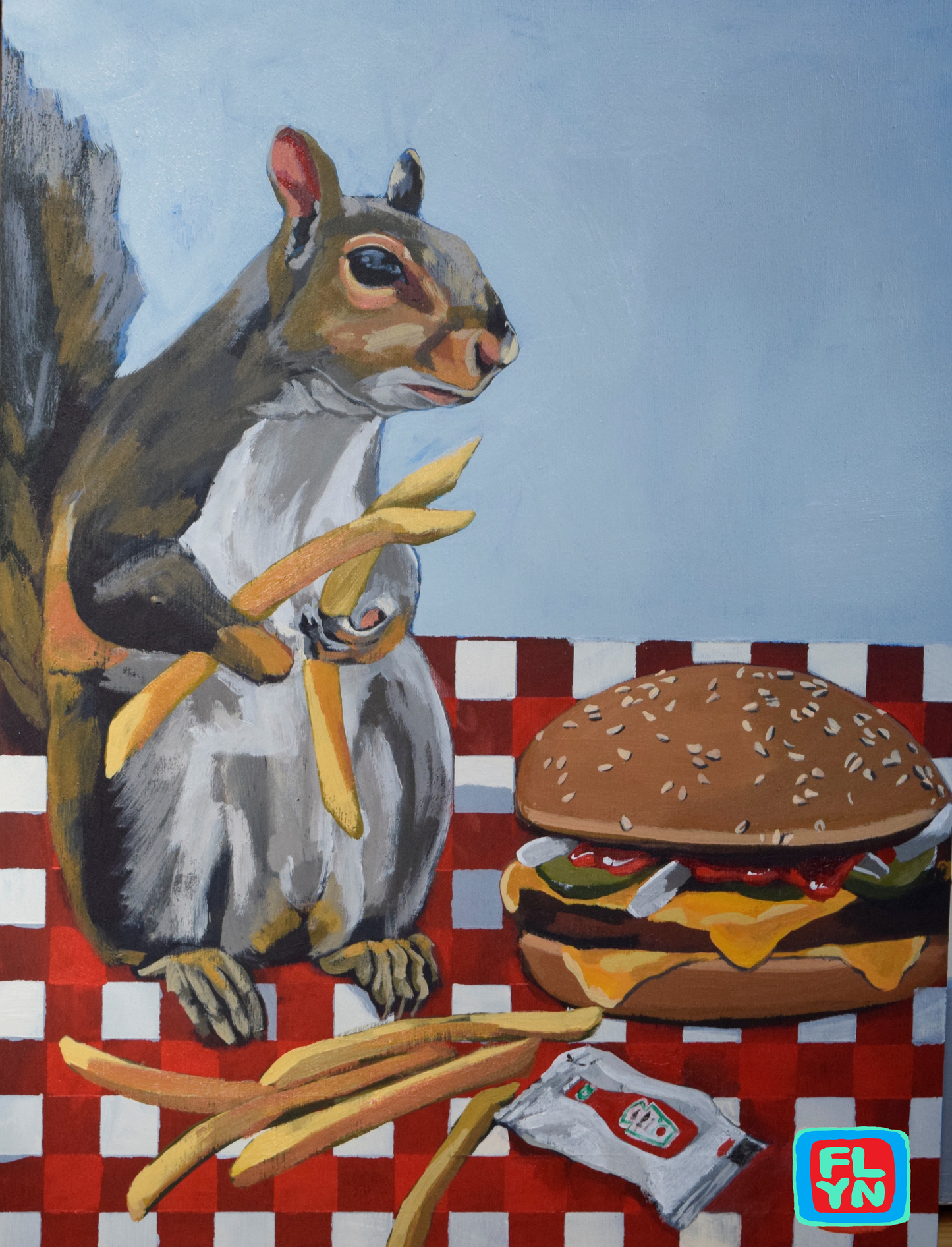 Squirrel Burger Sticker