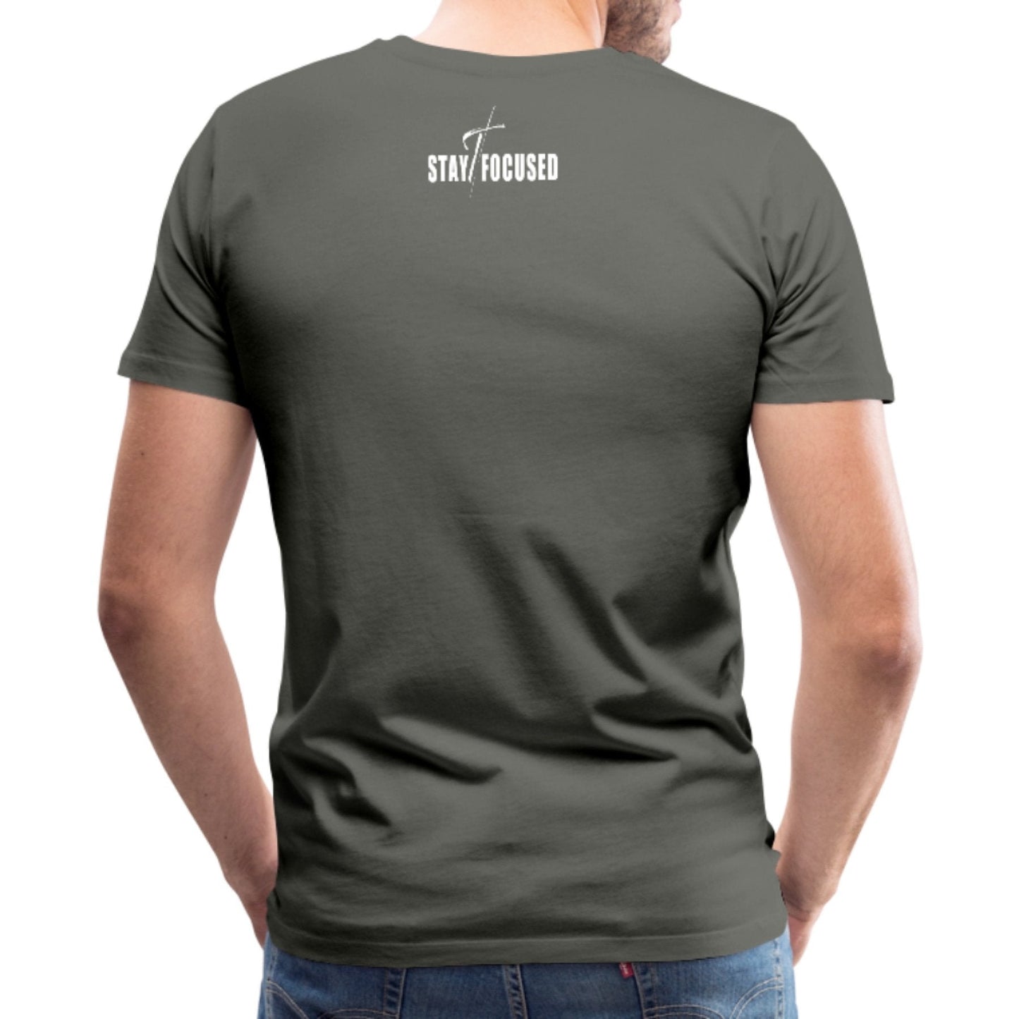 Men's Lightweight Moisture-Wicking Stay Focused Motivational T-Shirt
