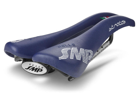 Selle SMP Stratos Saddle with Carbon Rails (Blue)