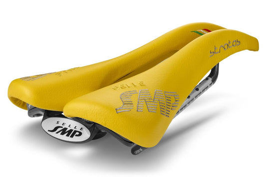 Selle SMP Stratos Saddle with Carbon Rails (Yellow)
