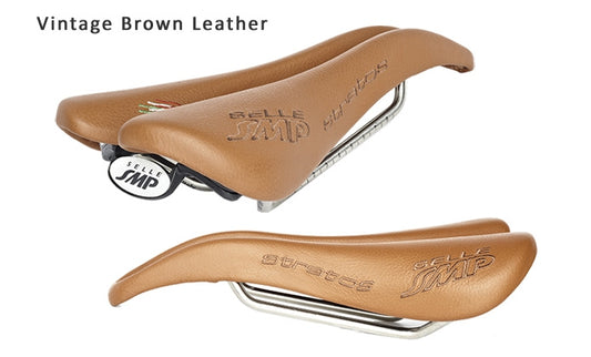 Selle SMP Stratos Saddle with Steel Rails (Vintage Brown)
