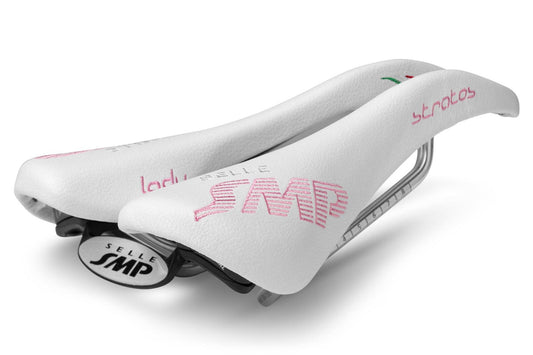 Selle SMP Stratos Saddle with Steel Rails (Lady White)