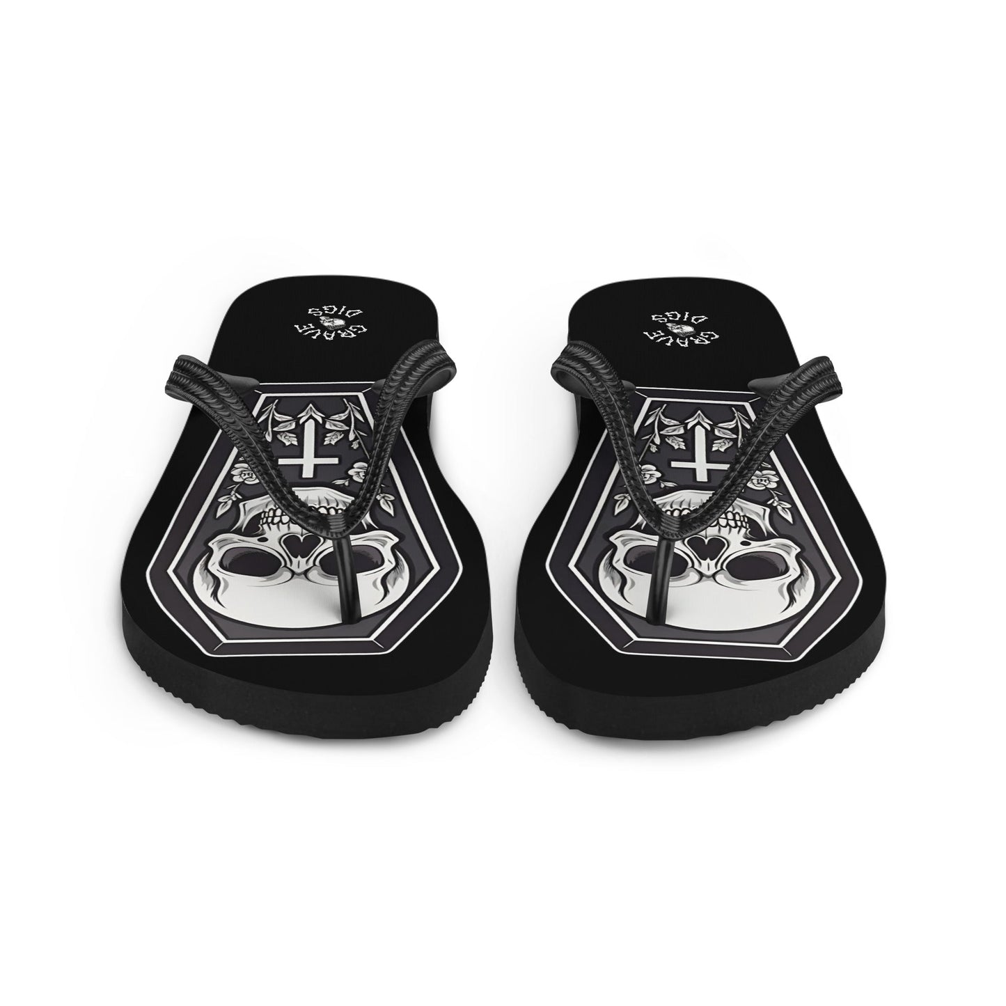 Grave Digs Coffin Gothic Flip Flops