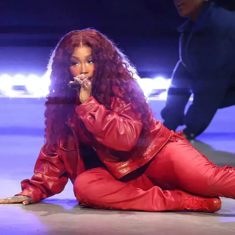 SZA Super Bowl 2025 Halftime Show Leather Jacket