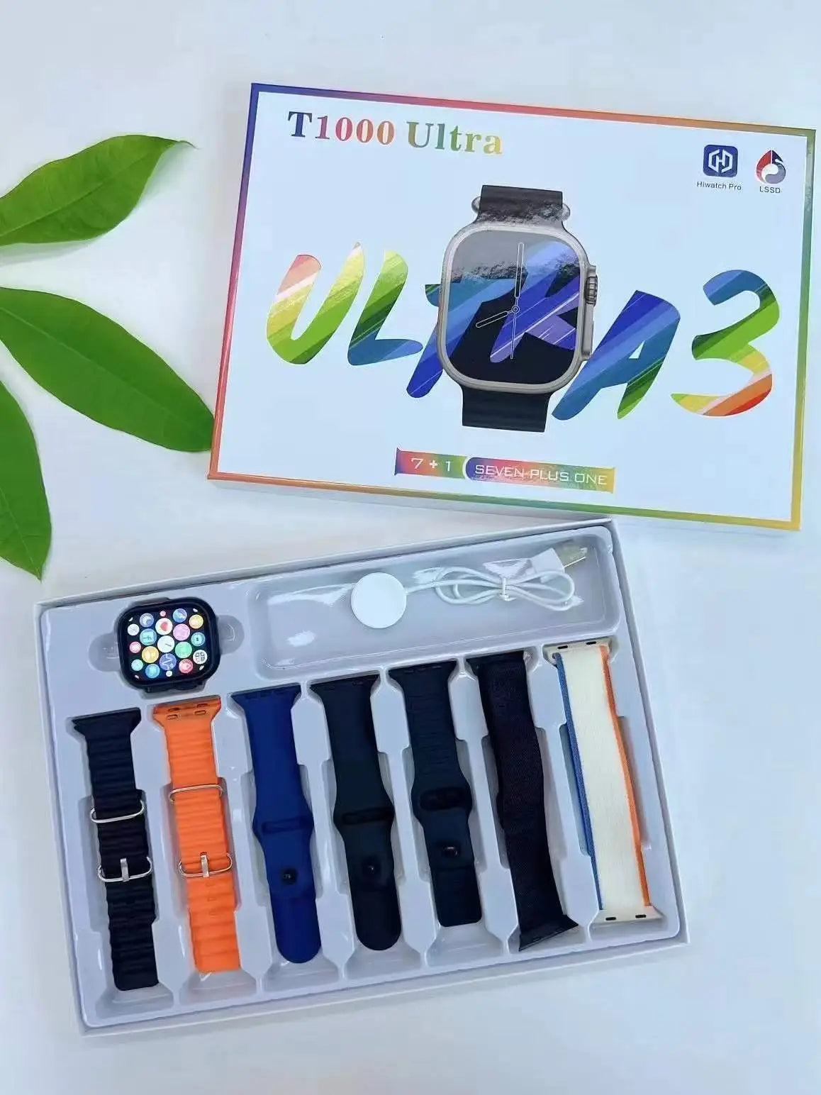 T1000 Ultra 7 Smartwatch with Multiple Bands
