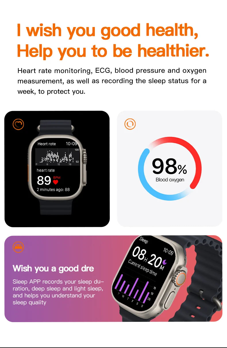 T1000 Ultra 7 Smartwatch with Multiple Bands