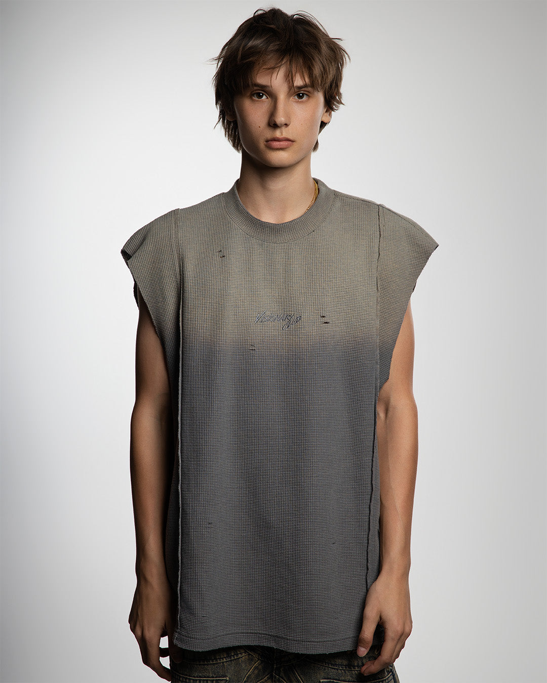 "DANGEROUS ELEMENTS" FADE SLEEVELESS TANK ( SANDSTORM)