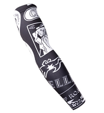 Cinelli Tempo Arm Warmers (Black/ White Cinelli Pattern)