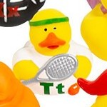 Tennis duck keychain