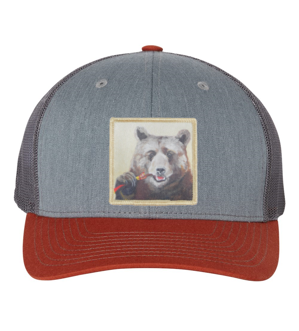 Grey/Terracotta Trucker