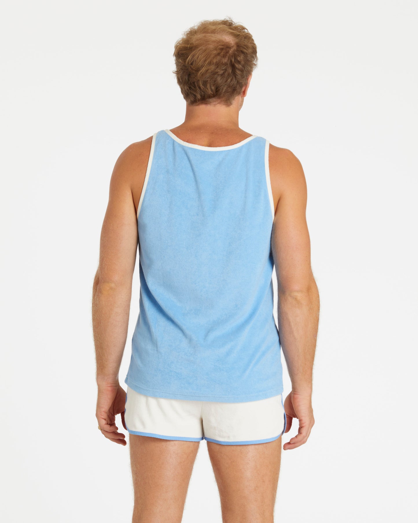 Men's Terry Tank (Blue Poppy/Cream)